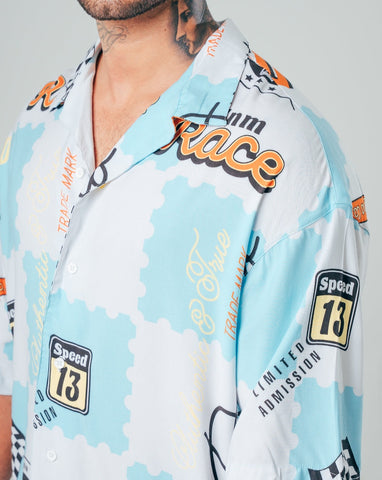 Camisa Oversize Para Hombre Crudo DNM Drive