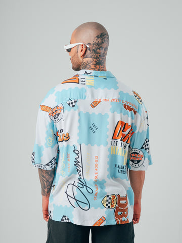 Camisa Oversize Para Hombre Crudo DNM Drive