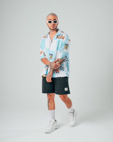 Camisa Oversize Para Hombre Crudo DNM Drive