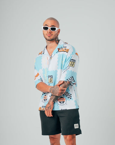 Camisa Oversize Para Hombre Crudo DNM Drive