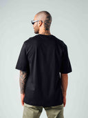 Camiseta negra para hombre fit regular básica