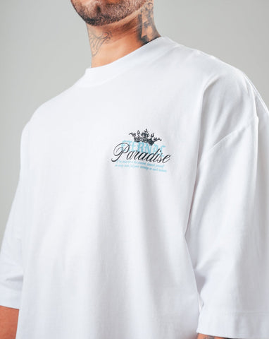 Camiseta Oversize Blanca Paradise