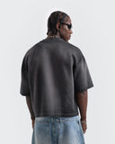 Camiseta Negra Lavada Boxy Rebel