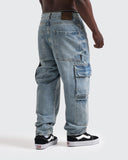 Jeans Azul Baggy Cargo