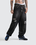 Jeans Baggy Distressed Black