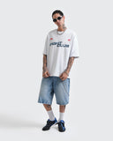 Camiseta Blanca Oversize Fight Club Streetwear