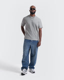 Camiseta Básica Relaxed Fit Gris-Cemento