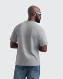 Camiseta Básica Relaxed Fit Gris-Cemento