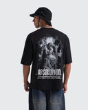 Camiseta Negra Oversize Heaven's Rebellion