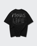 Camiseta Negra Oversize Thug Life