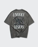 Camiseta Gris Oversize Unholy Visions
