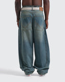 Jeans Azul Barrel Matizado