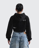 Crop Hoodie Negro Rebels
