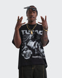 Camiseta Negra Oversize Thug Life