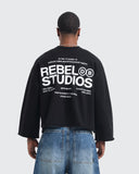 Camiseta Negra Boxy Rebels