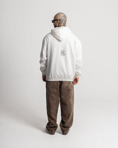 Hoodie Oversize White Mesh