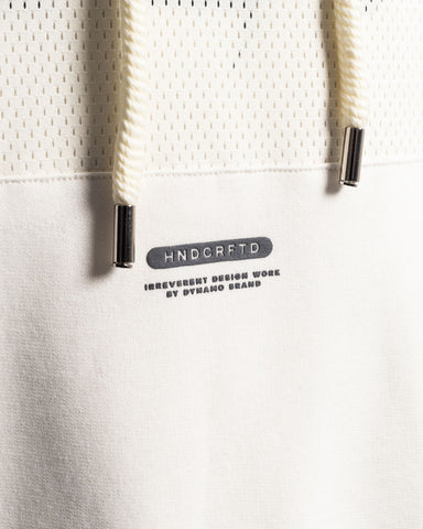 Hoodie Oversize White Mesh