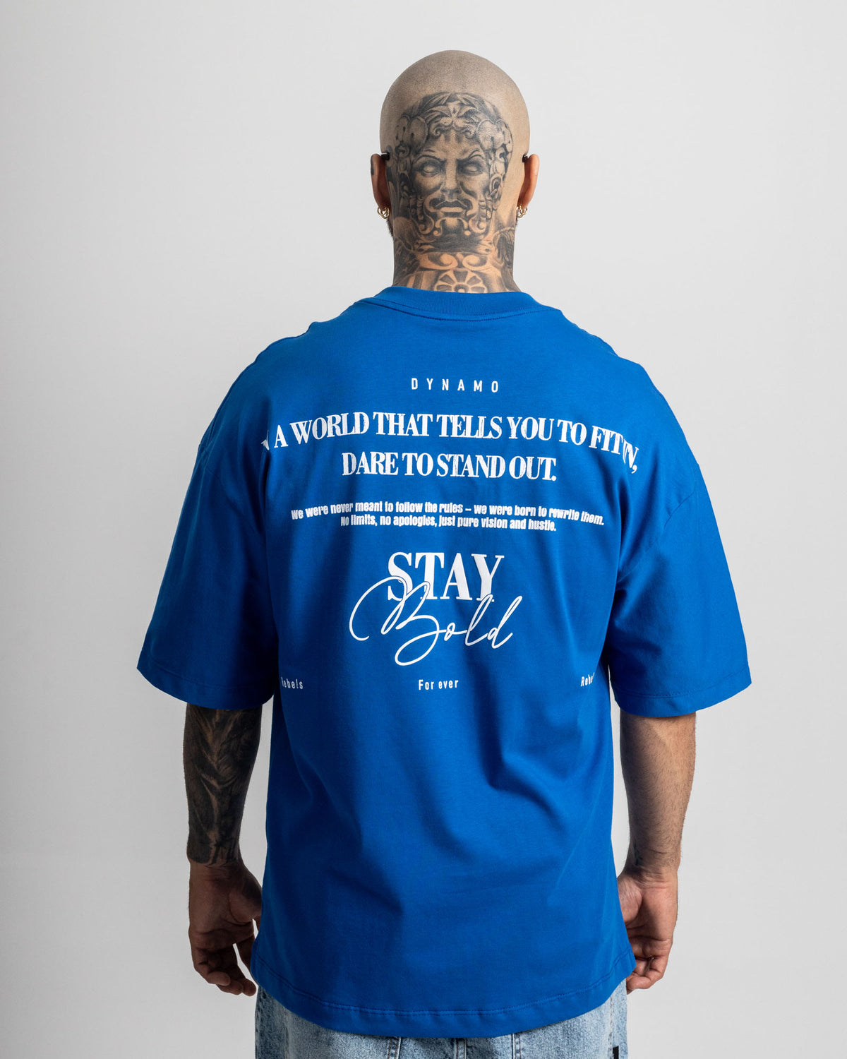Camiseta Oversize Stay Bold Blue