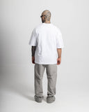 Camiseta para hombre básica blanca oversize