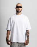 Camiseta para hombre básica blanca oversize