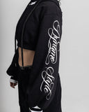 Crop Top Script Black