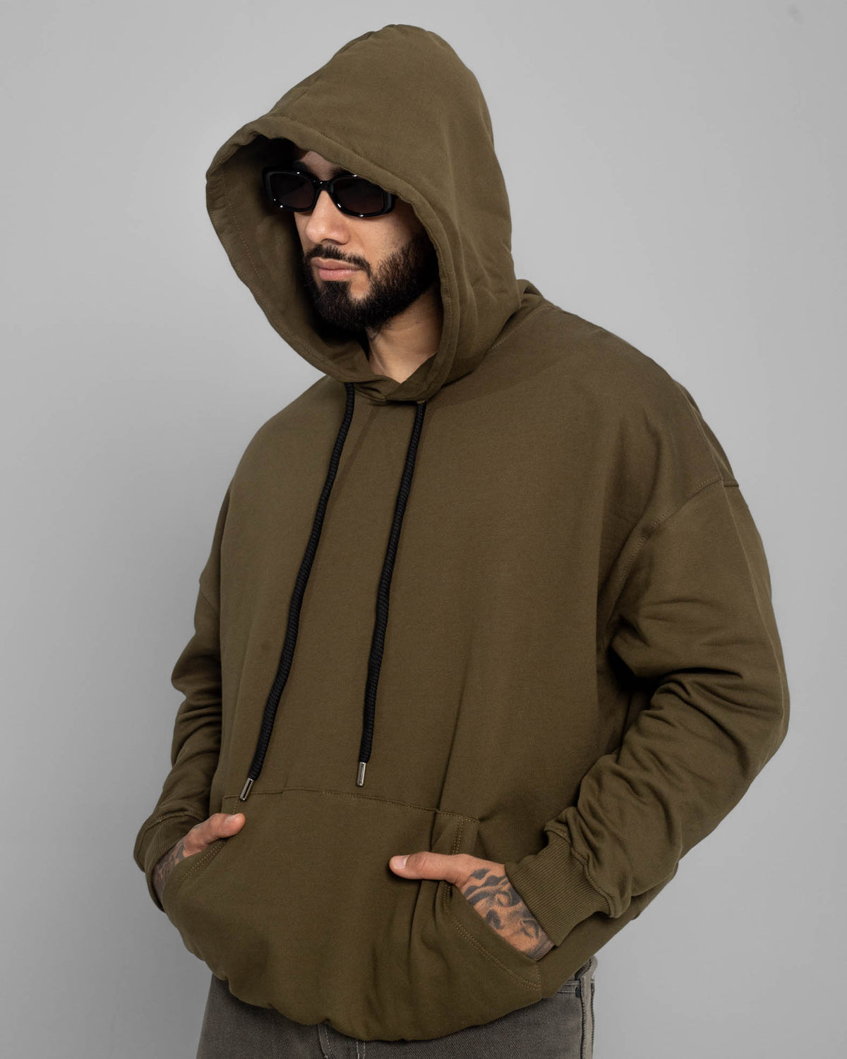 Hoodie Oversize Essential Olive