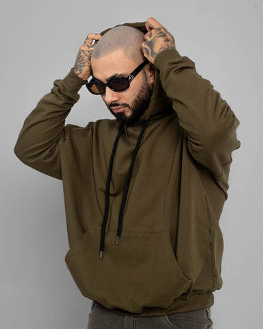 Hoodie Oversize Essential Olive