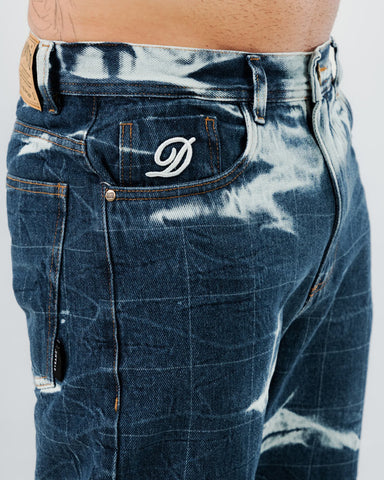 Jean Regular Azul Craquelado