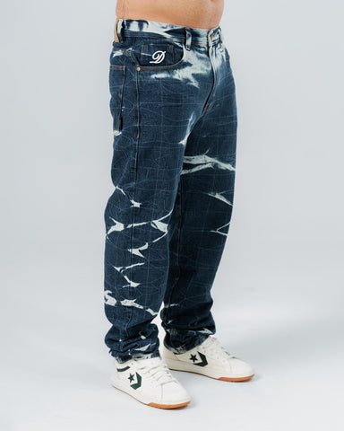 Jean Regular Azul Craquelado