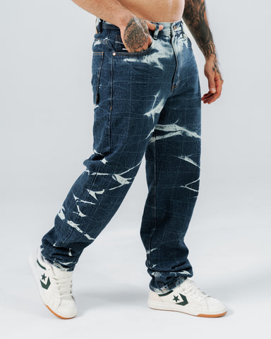 Jean Regular Azul Craquelado