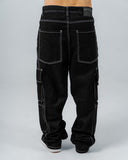 Jeans Baggy Cargo Black Stitch