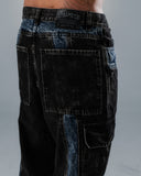 Jeans Baggy Cargo Doble Tono