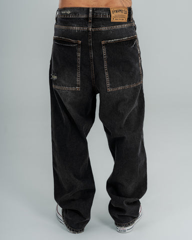 Jeans Baggy Distressed Black