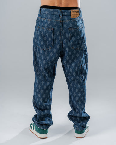 Jeans Baggy Geometric Jacquard