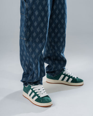 Jeans Baggy Geometric Jacquard
