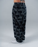 Jeans Baggy Para Hombre Azul Jacqard Cuadros