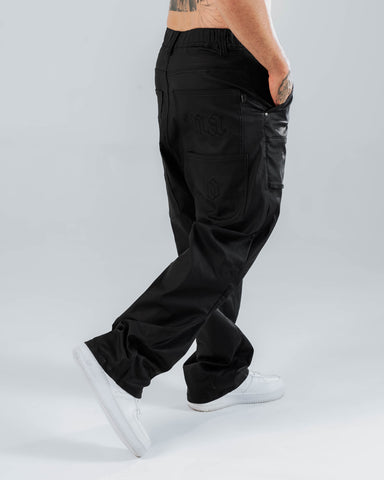 Jeans Baggy Para Hombre Negro Cuerina Dynamo