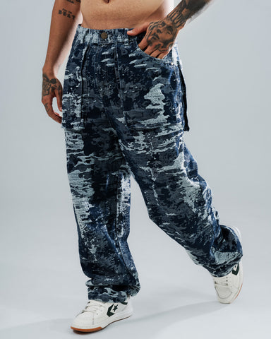 Jeans Baggy Raw Texture