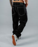 Jeans Regular Negro Contraste
