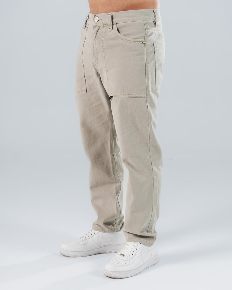 Jeans Regular Para Hombre Con Bolsillos Cuadrados