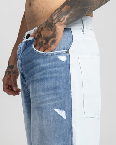 Jean Baggy Two Tone Flow