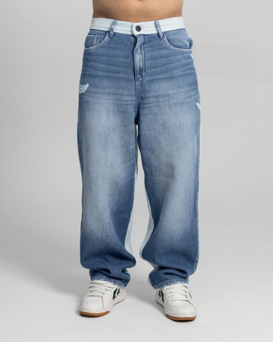 Jean Baggy Two Tone Flow