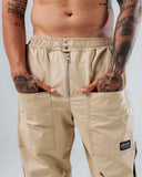 Jogger Para Hombre  Caqui Con Broche Lateral
