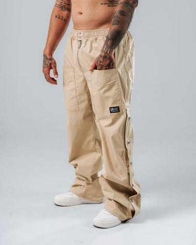 Jogger Para Hombre  Caqui Con Broche Lateral