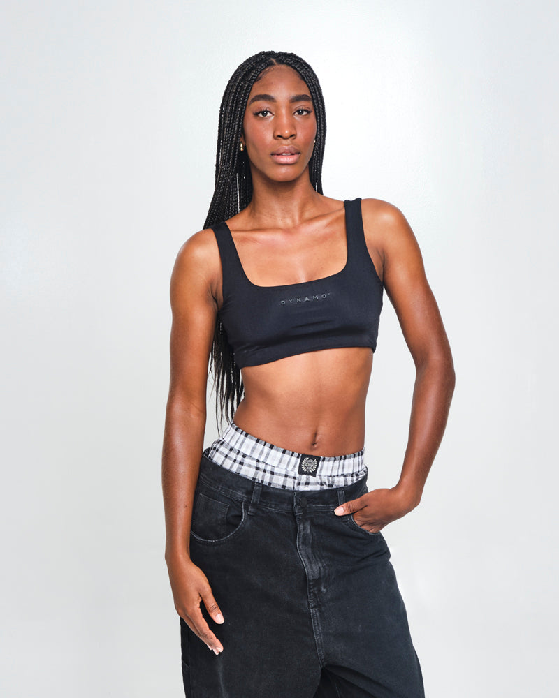 Crop Top Negro Urban Fit