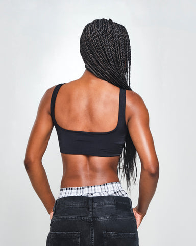 Crop Top Negro Urban Fit