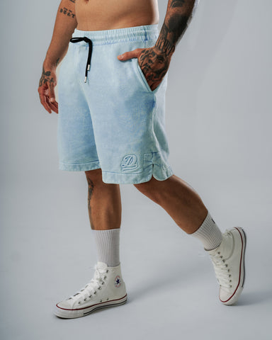 Pantaloneta Acid Wash Drop Sky
