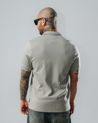 Polo Relaxed Fit Gris Cemento