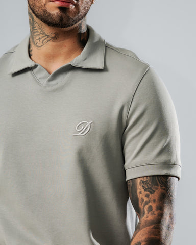 Polo Relaxed Fit Gris Cemento