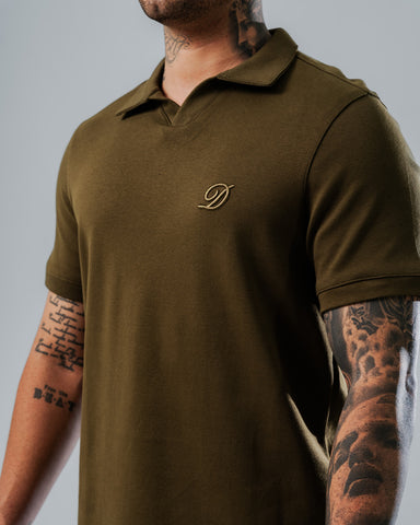 Polo Relaxed Fit Verde Militar